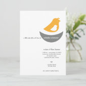 ベビーシャワーの招待状 - 小さな鳥が教えてくれた 招待状 (スタンド正面)