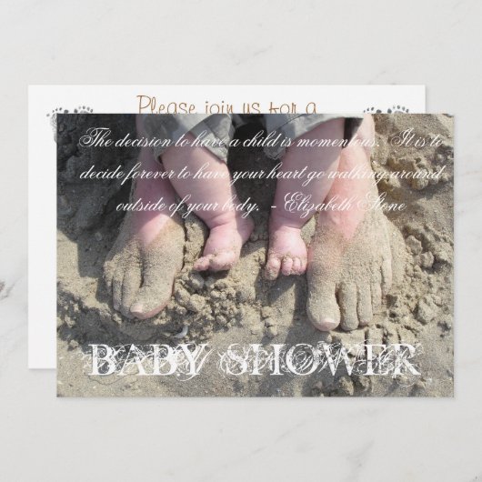 ベビーシャワーの招待状 招待状 (正面/裏面)