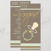 ベビーシャワーの招待状 招待状 (正面/裏面)