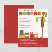 ベビーシャワーの招待状 招待状 (正面/裏面)