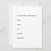 ベビーシャワーの招待状 招待状 (裏面)