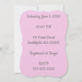 ベビーシャワーの招待状 招待状 (裏面)