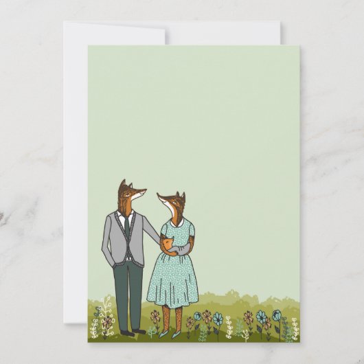 ベビーシャワーの招待状/新生児の発表 招待状 (正面)