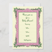 ベビーシャワーの招待状　母と赤ちゃんの妖精 招待状 (裏面)