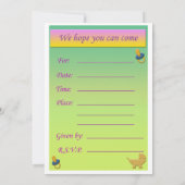 ベビーシャワーの招待状(裏に詳細) 招待状 (裏面)