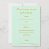 ベビーシャワーの招待私達は双生児を待っています 招待状 (裏面)