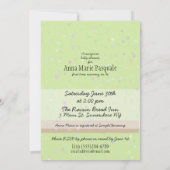 ベビーシャワーの招待。バニー。子犬。ハート 招待状 (裏面)