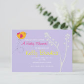 ベビーシャワーの招待|愛の鳥|lv 招待状 (スタンド正面)