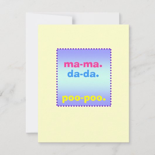 ベビーシャワーの招待 招待状 (正面)