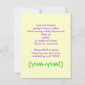 ベビーシャワーの招待 招待状 (裏面)