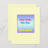 ベビーシャワーの招待 招待状 (正面/裏面)