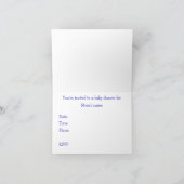 ベビーシャワーの招待 招待状 (内部)