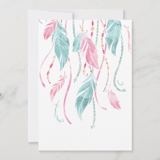 ベビーシャワーの招待|男の子か女の子の夢捕手 招待状 (裏面)