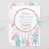 ベビーシャワーの招待|男の子か女の子の夢捕手 招待状 (正面/裏面)