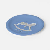 ベビーシャワーの揺り木馬は個人化なります ペーパープレート (アングル)