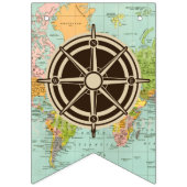 ベビーシャワーの旗-多彩な地図のテーマ バンティングフラッグ (第2の旗)