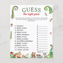 ベビーシャワーの景品当てゲーム Guess the right price
