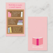 ベビーシャワーの本のリクエストカード エンクロージャーカード (正面/裏面)