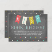 ベビーシャワーの本の要求 エンクロージャーカード (正面/裏面)