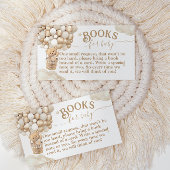 ベビーシャワーの本を待つテディベアバルーン エンクロージャーカード