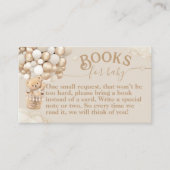 ベビーシャワーの本を待つテディベアバルーン エンクロージャーカード (正面)