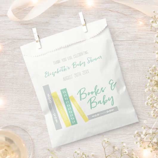 ベビーシャワーの本 フェイバーバッグ (クリップ留めされた状態)