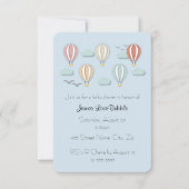 ベビーシャワーの熱気はPapercutのスタイルを風船のようにふくらませます 招待状 (正面)