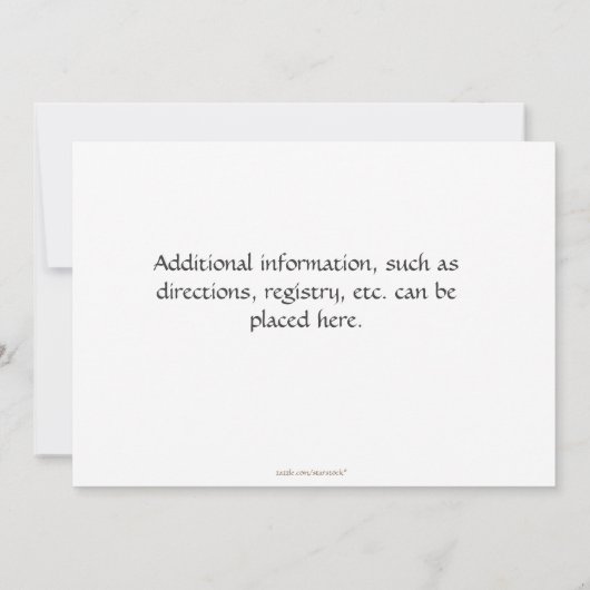 ベビーシャワーの男の子の青のこうのとり 招待状 (裏面)