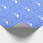 ベビーシャワーの男の赤ちゃんのかわいく小さいウサギのカスタム ラッピングペーパー (角)