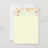 ベビーシャワーの空想のモダンの花柄ありがとう サンキューカード (裏面)