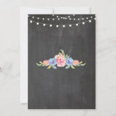 ベビーシャワーの花のチョークの素朴な招待をすすり、見て下さい 招待状 (裏面)