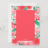 ベビーシャワーの花の招待状 招待状 (裏面)