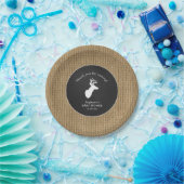 ベビーシャワーの装飾を、ohシカのバーラップのチョーク強く反対して下さい ペーパープレート (パーティー)