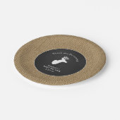 ベビーシャワーの装飾を、ohシカのバーラップのチョーク強く反対して下さい ペーパープレート (アングル)