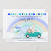 ベビーシャワーの誘いの少年によるジャングルドライブ 招待状 (正面/裏面)