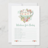 ベビーシャワーの赤ちゃんアクティビティカード 招待状 (正面)