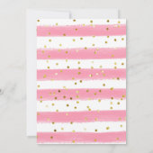 ベビーシャワーの途中で少し雪片が出ている 招待状 (裏面)