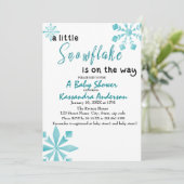 ベビーシャワーの途中で雪片が少し出る 招待状 (スタンド正面)