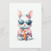 ベビーシャワーの途中にあるバニー アドバイスカード (裏面)