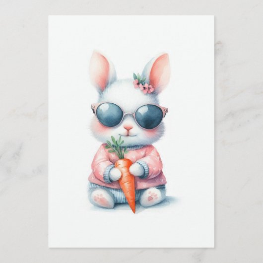 ベビーシャワーの途中にあるバニー アドバイスカード (裏面)