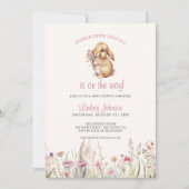 ベビーシャワーの途中に特別な物がある 招待状 (正面)