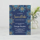 ベビーシャワーの途中、少し雪片が出ている 招待状 (スタンド正面)