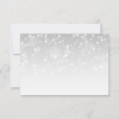 ベビーシャワーの銀の《写真》ぼけ味の輝きライトありがとう サンキューカード (裏面)