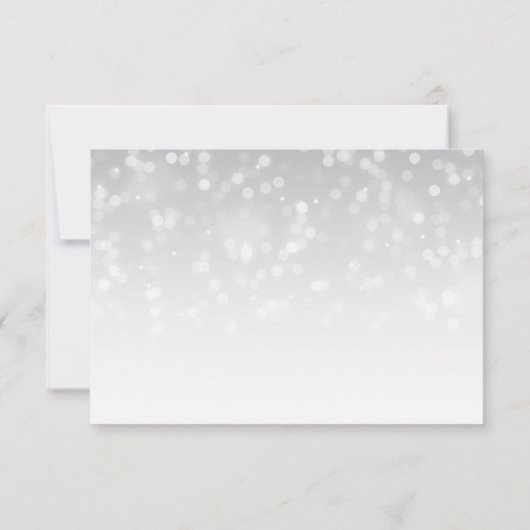 ベビーシャワーの銀の《写真》ぼけ味の輝きライトありがとう サンキューカード (裏面)