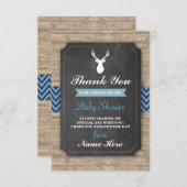 ベビーシャワーの雄鹿カード警官ありがとう 招待状 (正面/裏面)