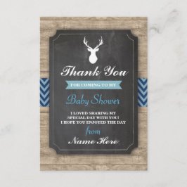ベビーシャワーの雄鹿カード警官ありがとう 招待状
