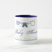ベビーシャワーの青のマグ マグカップ (中央)