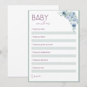 ベビーシャワーの願い 招待状 (正面/裏面)