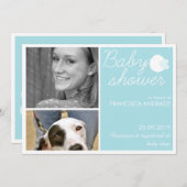 ベビーシャワーの鳥のためのカスタムな写真の招待状 招待状 (正面/裏面)