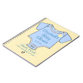 ベビーシャワーの黄色および警官のゲストブック| ノートブック (左側)